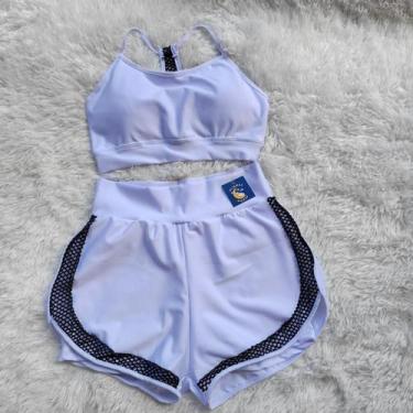 Imagem de Conjunto Academia Feminino Fitness Short duplo e Top c/ bojo - PIJAMAS