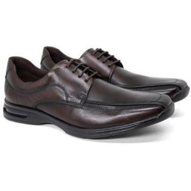 Imagem de Sapato Social Democrata Smart Comfort Air Spot Couro Legítimo com Cadarço Palmilha Macia 448026-Masculino