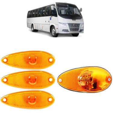 Imagem de 4 Lanterna Lateral Ônibus Caminhão Bolha Peixinho LED BIVOLT - Prime