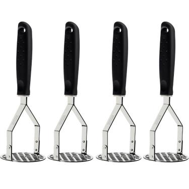 Imagem de Kit 4 Amassadores Manuais de Batatas Legumes Inox Tramontina Utilità Cozinha Restaurante Buffet