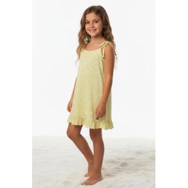 Imagem de SAIDA DE PRAIA VESTIDINHO INFANTIL EM MALHA FLAMÊ Nº 8 AO 10 - Everly,