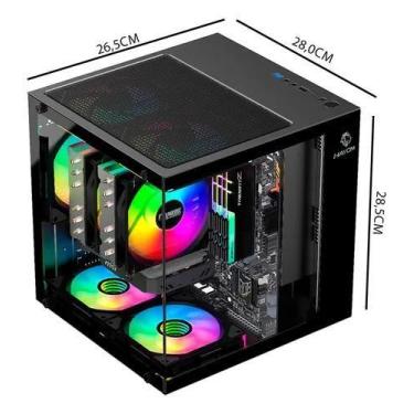 Imagem de Gabinete Mini Gamer GB1787 Preto 3 Fans Rgb Micro-Atx ITX - hayom