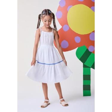 Imagem de Vestido Infantil Branco Menina BIMBI, 2, Branco
