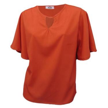 Imagem de Blusa Feminina Manga Godê com gota frontal - She Cat, Laranja, G