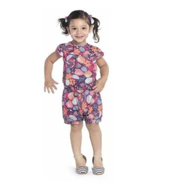 Imagem de Macaquinho Infantil Menina Meia Malha de Algodão - Rovitex Kids, 01, R