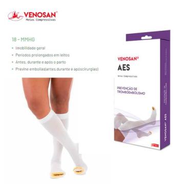 Imagem de Meia Compressao Anti Trombo 18mmhg Venosan 3/4 Pé Aberto,  P - COR BRA