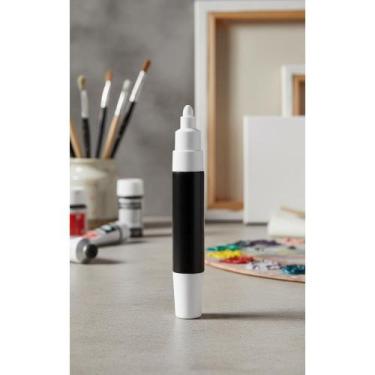 Imagem de Marcador Permanente Branco 4.5-5.5mm  Multiuso Profissional - Congratu