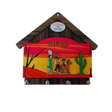 Imagem de Porta-Chaves e Cartas NORDESTINO  Suporte para Chaves em Aço Inox  Ele
