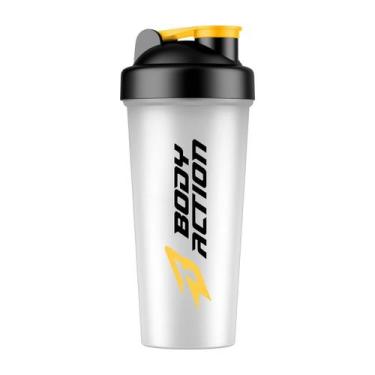 Imagem de Coqueteleira - 600ml Preto/Amarelo- BodyAction - Body Action