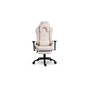 Imagem de Cadeira Gamer XT Racer Platinum W Series, Até 120kg, Com Almofadas, Reclinável, Descanso de Braço 3D, Off White - XTR-068