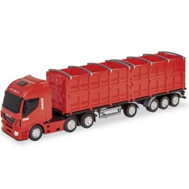 Imagem de Caminhão Brinquedo Iveco Hi-Way Graneleiro Colorido 53Cm - Usual Brinq