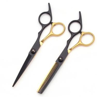 Imagem de Conjunto De Tesouras De Cabeleireiro Roxas Em Aço Inoxidável Para Barb