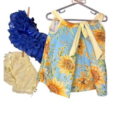Imagem de Conjunto Calcinha Bunda Rica Bebê Infantil Tapa Fraldas luxo - Baby Lu