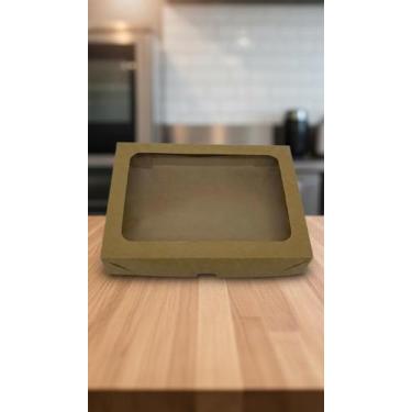 Imagem de Caixa Presente Kraft 17x13x3cm C/ Visor - 20 Unidades - Congratulation