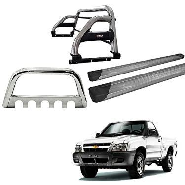 Imagem de Kit Quebra Mato+Santo Ant H2+Estribo PLAT S10 94/11 Cromo CS