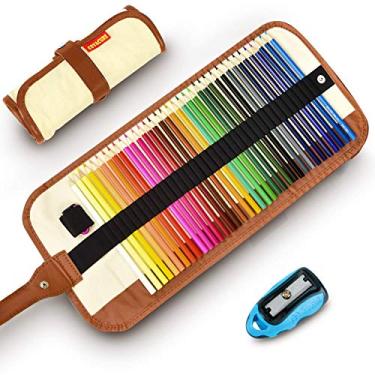 Imagem de Conjunto de lápis coloridos para adultos e crianças â€“ Conjunto de lápis COVACURE de cor superior com 36 lápis de cor e bolsa de lápis de lona para crianças e livros de colorir adultos. Ideal para