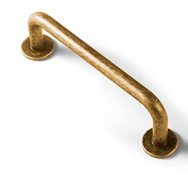 Imagem de Puxador de armário e gaveta Goo-Ki 9338-GT-96, barra vintage de latão, ferragens para cômoda, bar, armário, banheiro, guarda-roupa (bronze antigo, 9,6 cm c-c, 6 unidades)