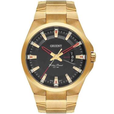 Imagem de Relógio Orient Masculino Dourado Preto - Mgss1220 P1Kx