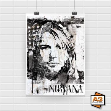 Imagem de Poster Adesivo Banda Nirvana A4 (21cm X 30cm) - A3 Posters