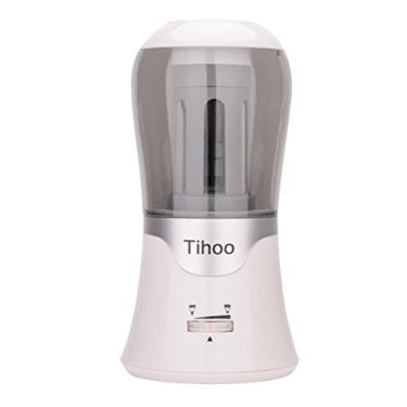 Imagem de Bestgift Papelaria Escolar Primária Apontador de Lápis Automático Apontador de Lápis Elétrico Branco