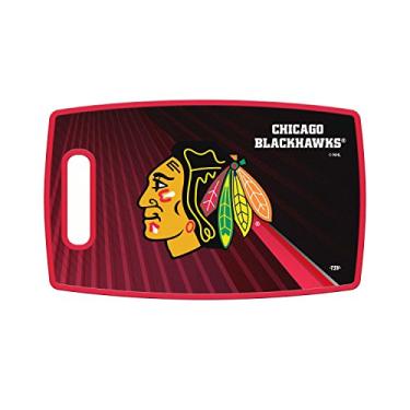 Imagem de Sports Vault NHL Chicago Blackhawks Tábua de corte grande, 36,8 cm x 22,8 cm
