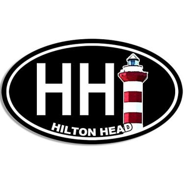 Imagem de Adesivo de farol American Vinyl Oval HH Hilton Head Island (South Carolina Sc Hhi)