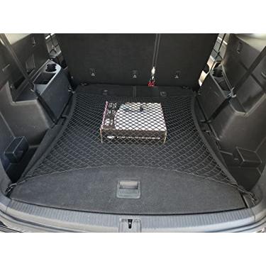 Imagem de Rede de carga elástica para porta-malas automotivo estilo piso para Volkswagen Atlas 2018-2022 - Organizadores de porta-malas premium e armazenamento - Rede de bagagem para crossover - Melhor organizador de carro para Volkswagen Atlas