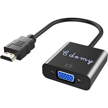 Imagem de Chenduomi Cabo conversor HDMI macho para VGA fêmea 1080p para adaptador de vídeo para computador PC HDTV desktop laptop monitor projeto Chromebook Raspberry Pi Roku Xbox e muito mais (preto)
