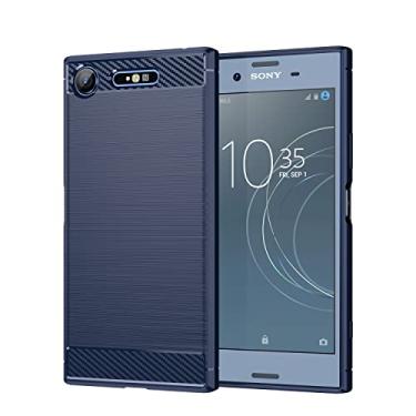 Imagem de For Sony XZ1 Brushed Texture Carbon Fiber TPU Phone Case