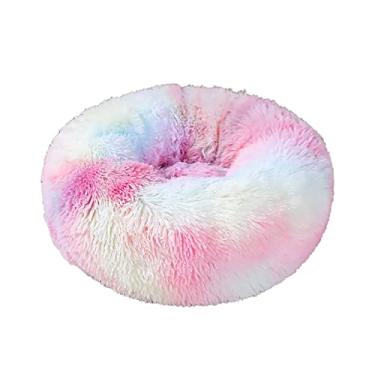 Imagem de Camas de cachorro cama calmante para cachorro donut fofo cama de gato donut redonda donut cama para animais de estimação para gatos e cães pequenos aconchegante macio interior gato cama almofada para animais de estimação, 14, P