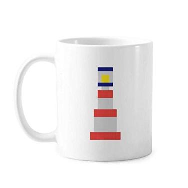 Imagem de Torre de vela de verão Pixel Art Deco presente caneca moderna cerâmica xícara de café porcelana louça