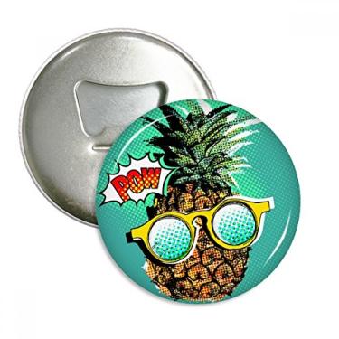 Imagem de American Comic Abridor de garrafas de abacaxi estilo ímã de geladeira emblema multifuncional