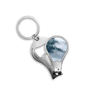 Imagem de Chaveiro abridor de cortador de unhas Fog Forest Mountain Sky Cloud