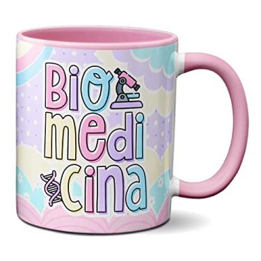 Imagem de Caneca Biomedicina Profissional Biomédica Profissão Presente (Rosa)
