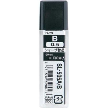 Imagem de Ohto Refil para lápis de chumbo 1 tubo de 100 grafites – Preto 0,5 mm B