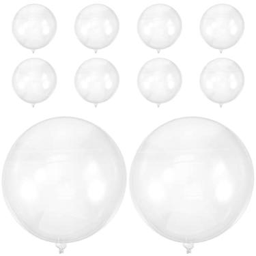 Imagem de Gadpiparty 10 Pcs Balão De Onda Transparente Balões Festa De Noivado Balões Bobo Transparentes Balões De Aniversário Bobo Máquina De Encher Balões Homofkit Feliz Aniversário Volta Plástico