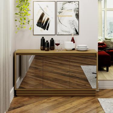 Imagem de Balcão Buffet 3 Portas Espelhadas BB2609 Tecnomobili - Natural