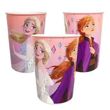 Imagem de Kit 2 Copos da Frozen Elsa e Anna Princesas 320ml Plasútil Infantil para Suco e Refrigerante Presente para Criança