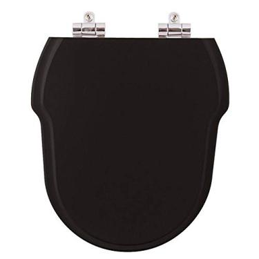 Imagem de Assento Sanitario Poliester com Amortecedor Hampton Preto para Vaso Incepa