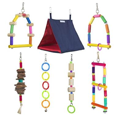 Imagem de Kit Mega Pack Brinquedos e Acessórios Para Calopsita Periquito Agapornis