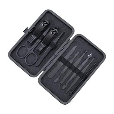 Imagem de Conjunto de manicure Adaskala 10 peças com caixa Conjunto de pedicure profissional corta-unhas de aço inoxidável kit de higiene pais masculino e feminino idosos paciente viagem manicure cuidados