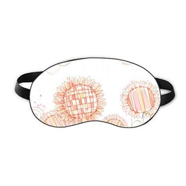 Imagem de Protetor de olhos macio para dormir com flores pintadas à mão, girassol, abelha