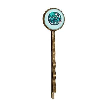 Imagem de Boné de metal retrô com ilustração de rena azul Merry Christmas