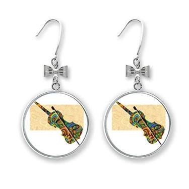 Imagem de Pôster de violino Rock Music Festival Brincos de laço com gancho perfurado