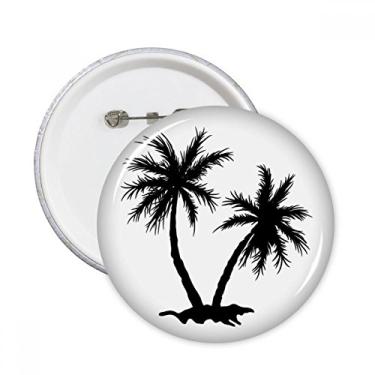 Imagem de Praia, coqueiro, silhueta preta, alfinetes, emblema, decoração de roupas, 5 peças, presente