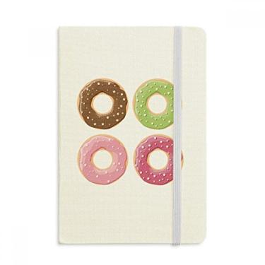 Imagem de Caderno com estampa de sobremesa do grupo Four Doughnut com capa dura de tecido oficial