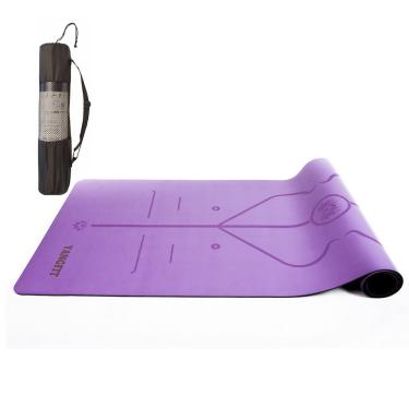 Imagem de Tapete Yoga Mat PU e Borracha Natural 5mm com Bolsa Yangfit