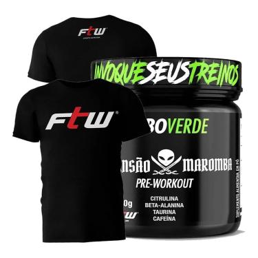 Imagem de PRE TREINO DIABO VERDE MANSAO MAROMBA 250G + CAMISETA LOGO P - FTW (FRUTAS VERMELHAS)-Unissex