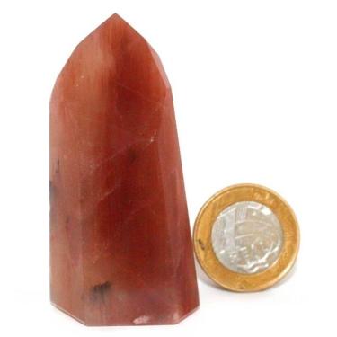 Imagem de Ponta Aragonita Vermelha Sextavado Natural 50 a 70 mm Tipo A