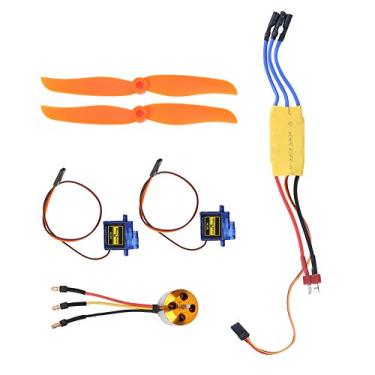 Imagem de Sluffs RC Plane Brushless Motor Set, A2212 2200KV Brushless Motor 30a ESC SG90 9G Micro Servo 6035 Propeller Para RC Plane(2212 KV2200)